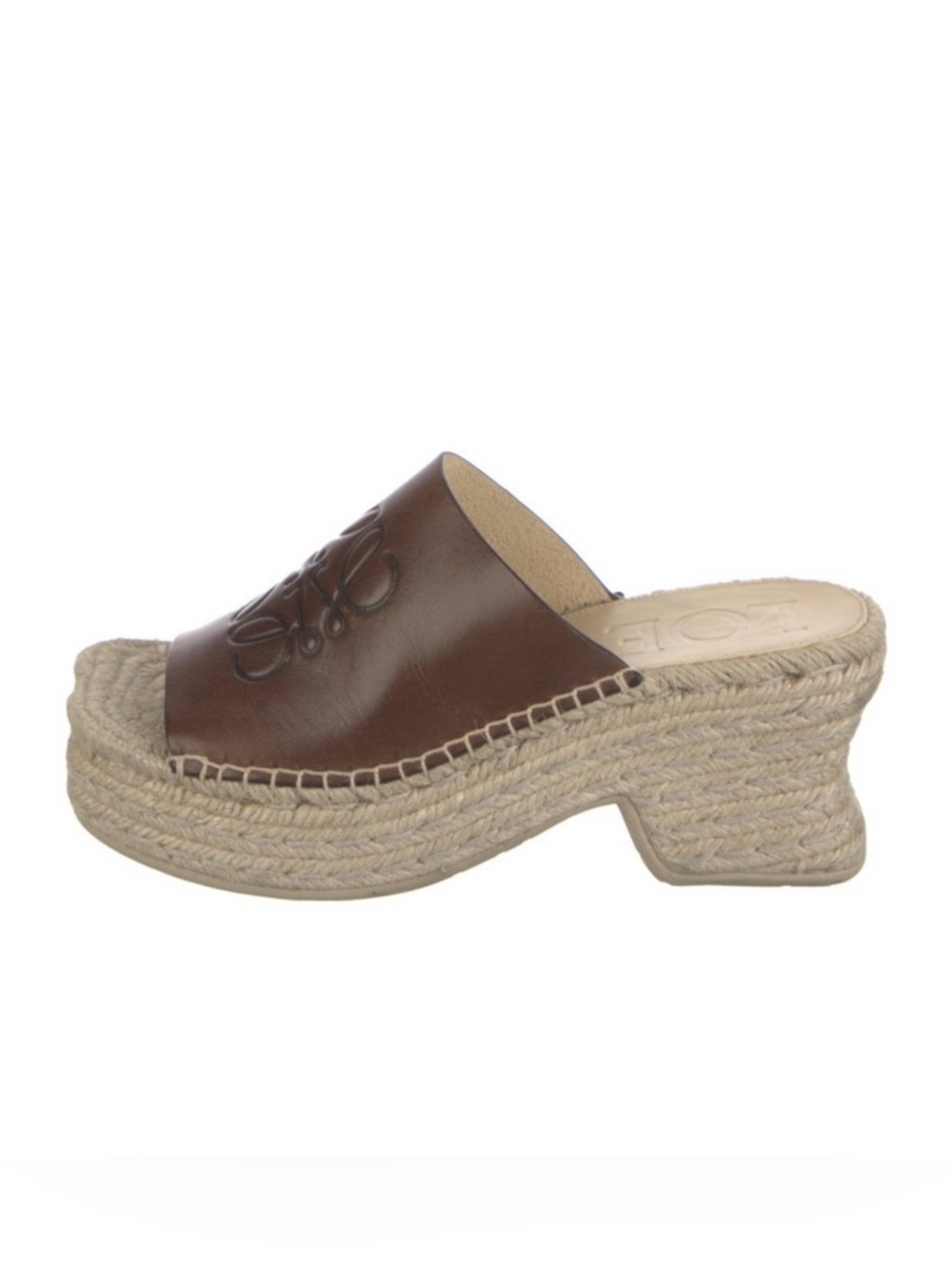 Loewe Brown Braided Espadrille Mule